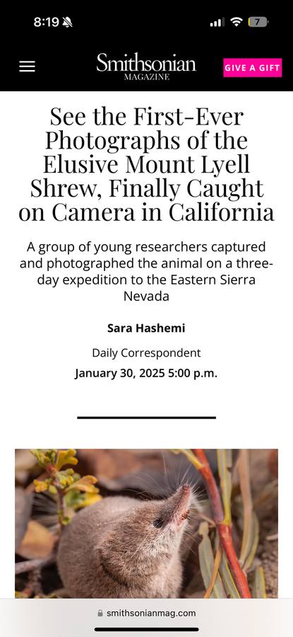 Smithsonian Shrew Feature